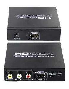 Wholesale 4k hdmi rca converter-Portable HDMI to HDMI RCA CVBS L/R Audio Converter Auto Scaler support 1080P with Zoom