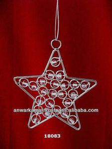 Cuentas de colores y tamaños personalizados para colgar en alambre, estrellas navideñas - Product Image 2