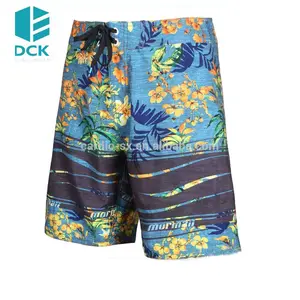 92% daur ulang polyester 4 cara peregangan kain pria surfing celana pendek boardshorts