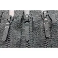Riri Zipper, Molded Plastic, Closed, Non-separat, Gray