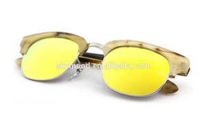lentes de color amarillo de cuerno de búfalo gafas de sol de revo - Product Image 5