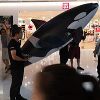 Ballena Voladora Inflable RC para Publicidad, Globo Dirigible Comercial con Control Remoto, Animal Aéreo para Espectáculos y Eventos