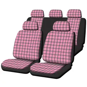 Plaid Pink Seat Cover