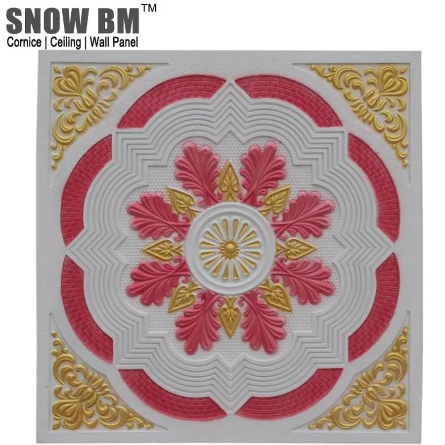 SNOW BM 603x603x9mm Decorative Plaster ceiling with T-Grid /T-Bar/Plaster Ceiling Board