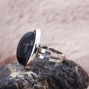 Anelli d'atmosfera di gioielli in pietra di cristallo placcati argento antico che cambiano colore dell'umore di <span class=keywords><strong>moda</strong></span> all'ingrosso - Product Image 5