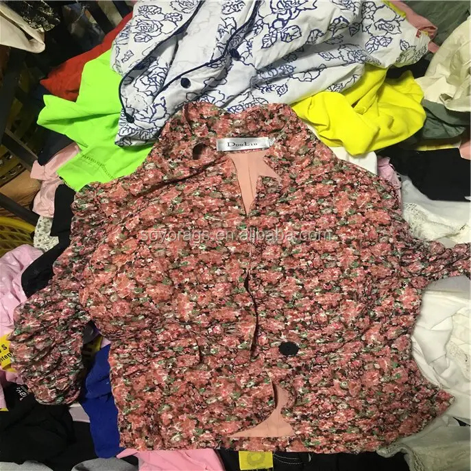 Camisas e blusas de algodão para senhoras, roupas usadas no atacado em kg