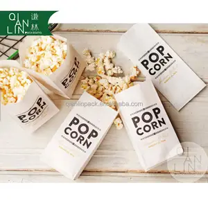 Popcorn saco de papel com material de papel resistente ao óleo 50gsm