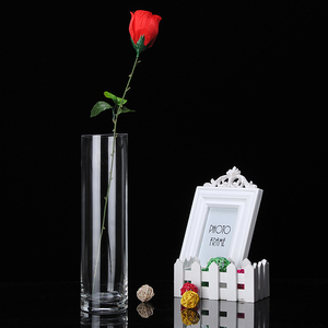 <span class=keywords><strong>Jarrones</strong></span> de vidrio transparente para decoración del hogar, jarrón de flores de vidrio soplado para boda, venta al por mayor - Product Image 6