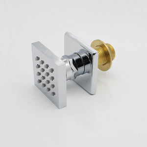 Ducha de masaje cuadrada cromada, pulverizador de chorro de cuerpo montado en la pared del baño - Product Image 5