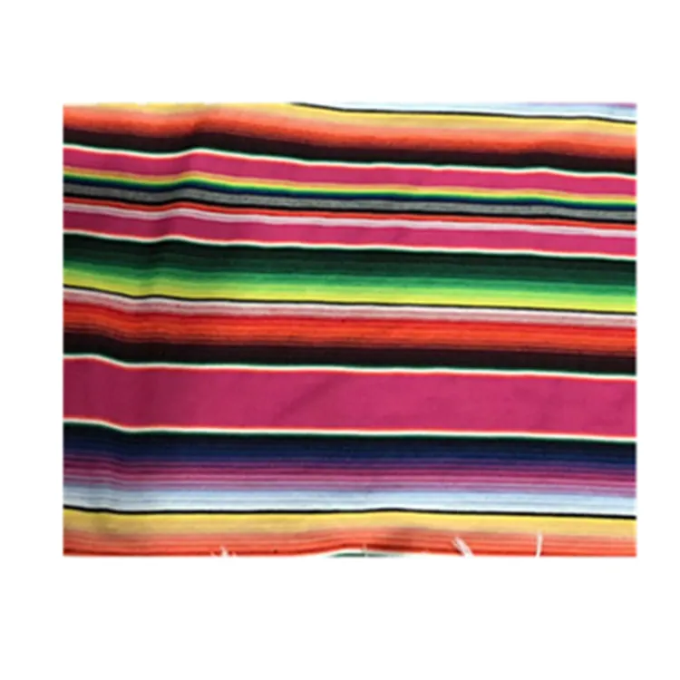 Fabricante de tejido de movimiento Arco Iris falso sarape sofá manta de Yoga
