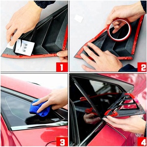 Rear <strong>Window</strong> Quarter Side <strong>Vent</strong> for Honda Civic 10th 2016 2017 Car-styling Parts <strong>Window</strong> Louvers Scoop Cover - Product Image 5