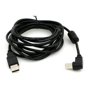 Miễn Phí Mẫu Tùy Chỉnh USB 2.0 Nam Right Angle 90 Độ L Hình B Nam Máy In Cáp Ferrite Core Pvc Áo Khoác Bện Cho Máy Ảnh - Product Image 2