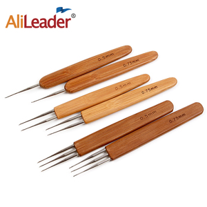 AliLeader <span class=keywords><strong>Crochet</strong></span> et <span class=keywords><strong>Aiguille</strong></span> à Tricoter Haute Qualité en Acier et Acier Inoxydable avec Manche en Bambou pour Dreadlocks, Produit Premium - Product Image 2