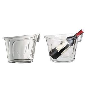 4-QT Bidon d'eau en plastique Seau à glace Refroidisseur de bouteille de vin pour fête Style campagnard intérieur/extérieur - Product Image 3