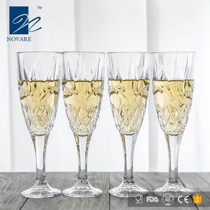 Copa de Vidrio de Soda-Lima de Tallo Alto de Lujo al por Mayor, sin Plomo, para Flautas, 200 ml, Transparente, Clásica y Elegante para Celebraciones - Product Image 3