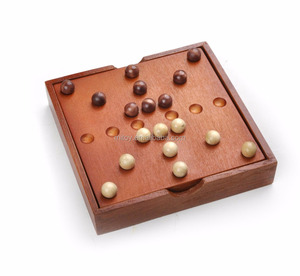 Juego de rompecabezas de madera, damas chinas, lindo, nine men's morris, Damas - Product Image 3