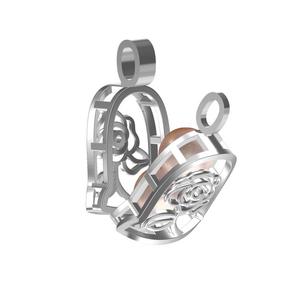 Collar con Colgante de Rosa Encantada de <span class=keywords><strong>La</strong></span> <span class=keywords><strong>Bella</strong></span> <span class=keywords><strong>y</strong></span> <span class=keywords><strong>la</strong></span> <span class=keywords><strong>Bestia</strong></span>, Colgante de Jaula de Perlas con Flores, Joyería de Plata de Ley 925 - Product Image 3