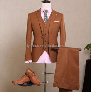 Frac da sposo smoking elegante (giacca + pantaloni + fiocco) su misura Slim Fit colorato (giacca + pantalone + gilet) NA36 - Product Image 1