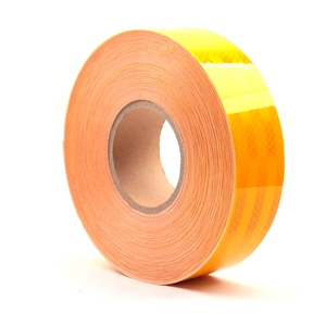 S532a orange <strong>honeycomb</strong> <strong>reflective</strong> <strong>tape</strong> waterproof self adhesive trailer reflector safety <strong>tape</strong> pet pvc acrylic - Product Image 4