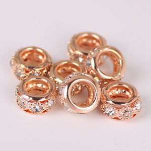 <span class=keywords><strong>10MM</strong></span> 지르콘 합금 스페이서 비즈, 쥬얼리 제작용 합성 유리 금속 참, DIY 목걸이 귀걸이 액세서리 - Product Image 4