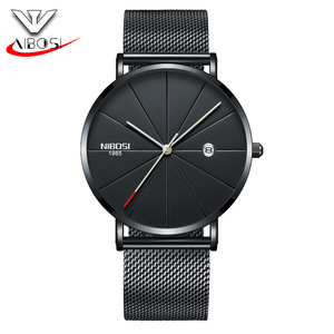 NIBOSI 2321 <span class=keywords><strong>Orologio</strong></span> di Lusso Ultra Sottile, <span class=keywords><strong>Orologio</strong></span> da Polso Dorato da <span class=keywords><strong>Uomo</strong></span> NIBOSI 2321 con Cinturino Sostituibile, Dropshipping - Product Image 1