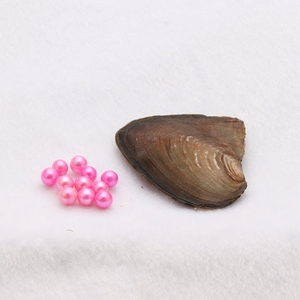 2018 producto caliente clásico redondo teñido 6-7mm 100% real natural cultivadas de agua dulce suelta perlas de color rosa - Product Image 4