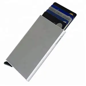 Dompet kustom logam aluminium bisnis pemegang kartu kredit kotak hadiah Logo kustom hadiah promosi Bohemian Logo Anda WW180820002
