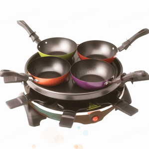 880 W <span class=keywords><strong>2</strong></span> en 1 redondo asadores eléctricos parrilla Raclette servido para el partido - Product Image 2