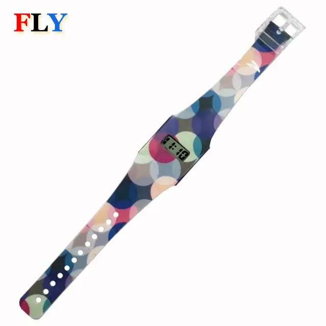 Hot sales color customized pattern good for promotion girls boys gift DIY tyvek paper digital watch