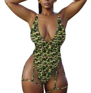 <span class=keywords><strong>Hot</strong></span> <span class=keywords><strong>Teenager</strong></span> Traje de baño Impresión de una pieza Mujeres Conjunto de baño Sexy Deep V <span class=keywords><strong>Bikini</strong></span> Ropa deportiva Adultos Traje de baño y ropa de playa I Free - Product Image 3