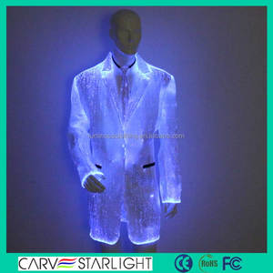 2015 de fibra óptica led led de iluminación luminoso para <span class=keywords><strong>hombre</strong></span> chaqueta cazadora - Product Image 2