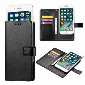 Portefeuille en cuir pour téléphone portable, différentes tailles, fentes pour cartes, étui universel, vente en gros