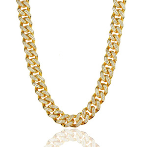 14mm Pvd Miami Cubain Lien Rap Collier - Product Image 1