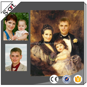 Calidad <span class=keywords><strong>de</strong></span> museo chino personalizado retrato hecho a mano pintura al óleo sobre lienzo <span class=keywords><strong>de</strong></span> foto - Product Image 1