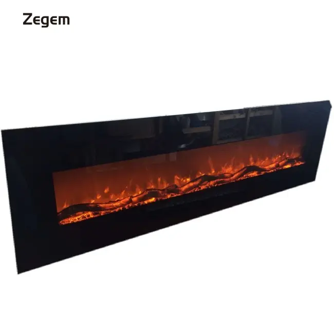 72-Inch Master Flame Electric Wall Mount Fireplace for Household and Hotel Decoration