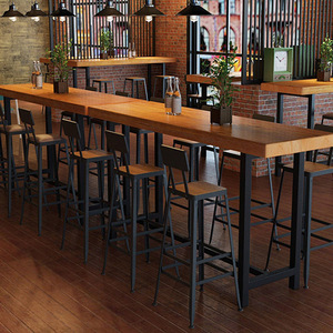 <span class=keywords><strong>Tabouret</strong></span> <span class=keywords><strong>de</strong></span> <span class=keywords><strong>bar</strong></span> industriel Loft, pour restaurant, café, en métal noir, avec siège en <span class=keywords><strong>bois</strong></span>, - Product Image 2