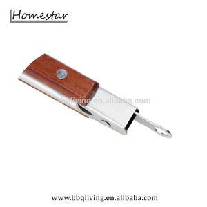 22 Zoll Edelstahl Holzgriff Extra lange Locking BBQ Tong