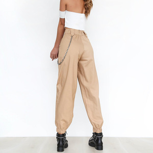 <span class=keywords><strong>Pantaloni</strong></span> Harem da Donna Autunnali a Vita Alta in Cotone, <span class=keywords><strong>Pantaloni</strong></span> Cargo Camouflage Ciano con Tasche a <span class=keywords><strong>Catena</strong></span>, <span class=keywords><strong>Pantaloni</strong></span> Punk da Palcoscenico con <span class=keywords><strong>Catena</strong></span> E51111 - Product Image 4