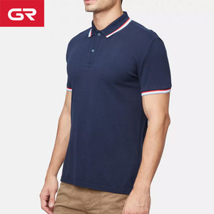 <span class=keywords><strong>Polo</strong></span> da Uomo OEM Traspirante in Poliestere Spandex con Logo Personalizzato Ricamato, Manica Corta con Bordatura Personalizzata, Jersey Tinta Unita - Product Image 2