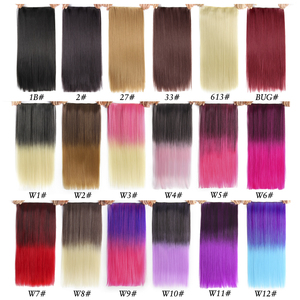 AliLeader migliore qualità all'ingrosso Clip in Clip sintetica in un pezzo per capelli, 22 "120G di seta dritto Clip in estensione capelli - Product Image 4