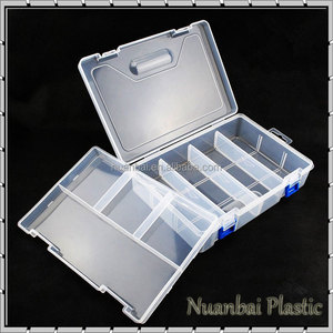 Hộp đựng đồ nhựa trong suốt 2 tầng 10 ngăn có thể điều chỉnh, dùng để đựng đồ chơi, dụng cụ - Product Image 2