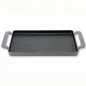 <span class=keywords><strong>Cast</strong></span> <span class=keywords><strong>di</strong></span> ferro plancha piatto piastra piastra 42 centimetri caviar smalto grigio - Product Image 1