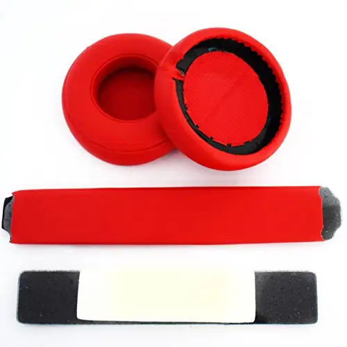Red Headphones Replacement Headband Ear Pad Earpads Cushion Set For Dr. Dre Pro Detox Headphones