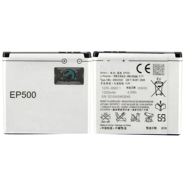 Bateria de celular ep500 para sony, substituição de fábrica, para sony ericsson u5 u5i x8 e15i e16i sk17i wt19a