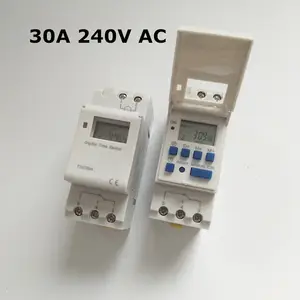 Temporizador Digital programable semanal, interruptor Din Rail 220V- 250V AC, aprobación CE, 30A