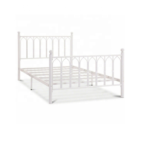 Letto in Metallo Stile Gotico Madonna Nero o Bianco Misura Matrimoniale <span class=keywords><strong>Queen</strong></span> King MB380 - Product Image 3