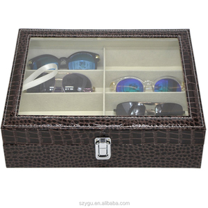 Boîte de rangement pour lunettes de soleil en cuir tendance - Product Image 5