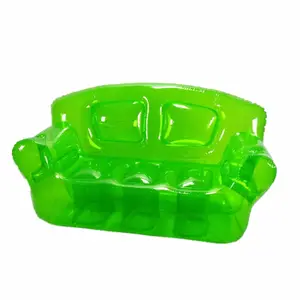 Hot Selling Elegant Green Transparent Doppels itz Aufblasbares Air Corner Sofa