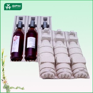 เยื่อกระดาษรีไซเคิล1ขวดถาดผู้ส่งไวน์ - Product Image 3