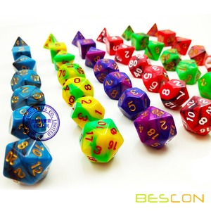 תאומים RPG קוביות סט (שחור וכחול) תפקיד משחק משחק קוביות - Product Image 3